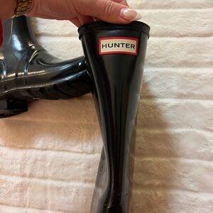 Hunter Women's Original Tall Back Adjustable Gloss Rain Boots